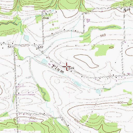 Topographic Map of Eden Church, PA