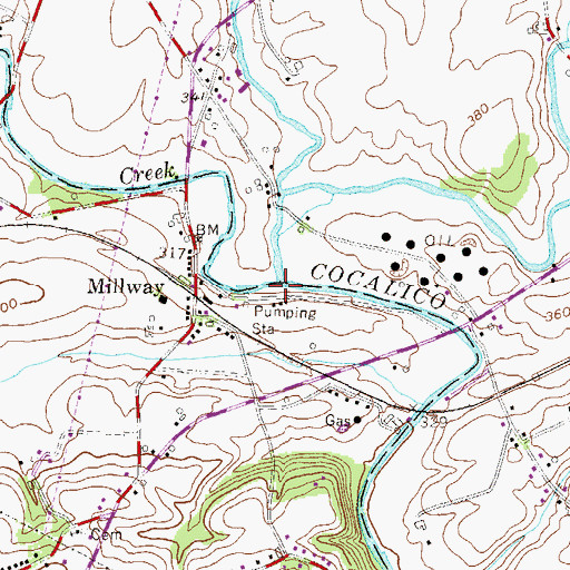 Topographic Map of Hammer Creek, PA