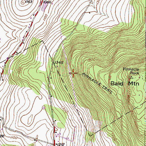Topographic Map of Pinnacle Trail, PA