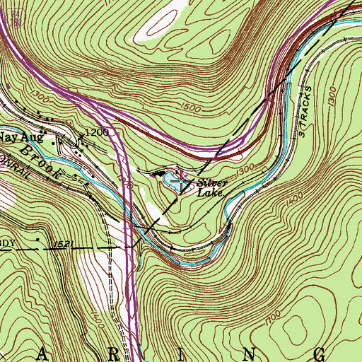 Topographic Map of Silver Lake, PA