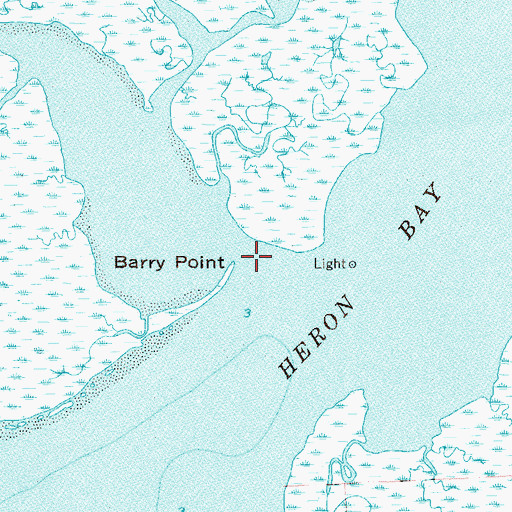 Topographic Map of Heron Bayou, AL