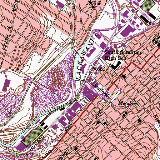 Topographic Map of Stafford Meadow Brook, PA