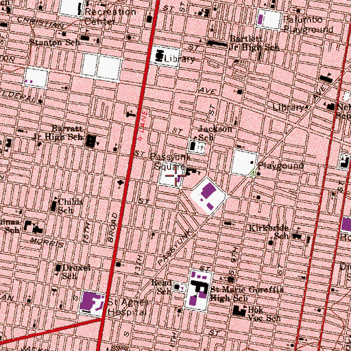 Topographic Map of Passyunk, PA