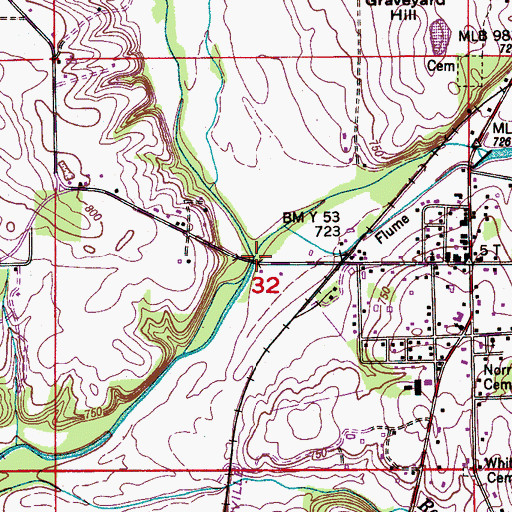 Topographic Map of Hester Creek, AL
