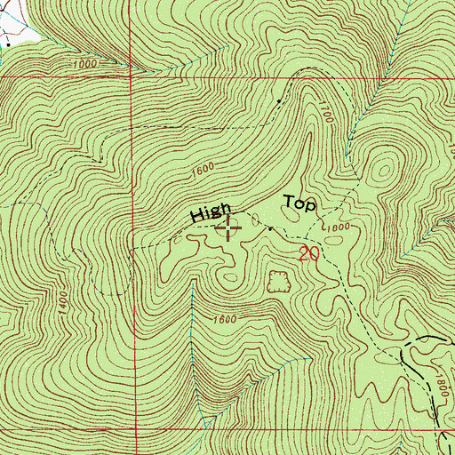 Topographic Map of High Top, AL