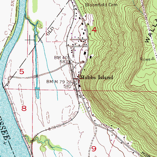 Topographic Map of Hobbs Island, AL