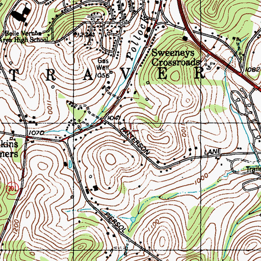 Topographic Map of Township of Rostraver, PA