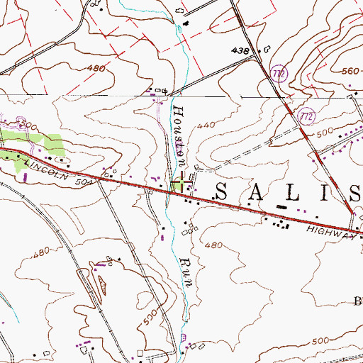 Topographic Map of Slaymakersville, PA