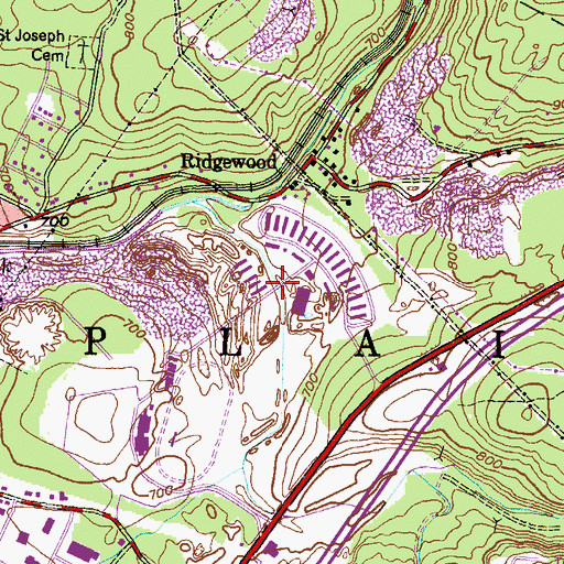 Topographic Map of Paddens Creek (historical), PA