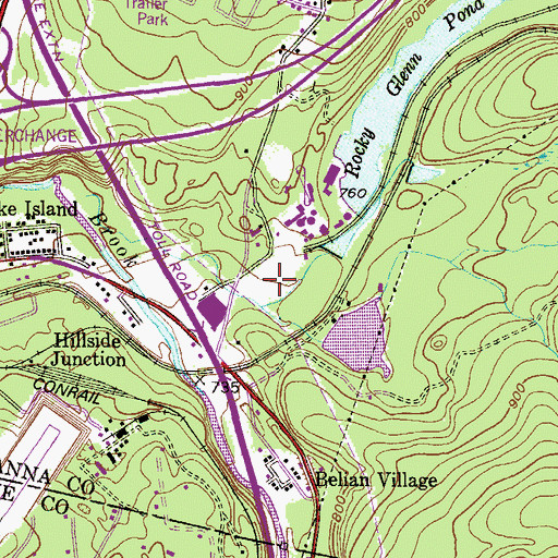 Topographic Map of Dry Valley Run, PA