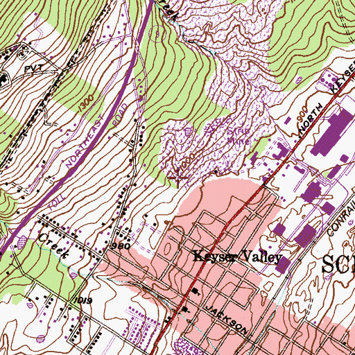 Topographic Map of Capouse Reservoir (historical), PA