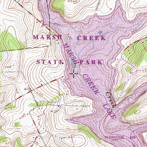 Topographic Map of Milford Mills, PA