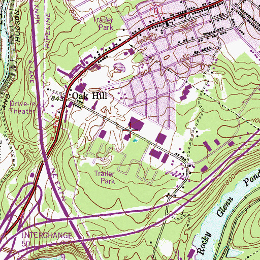 Topographic Map of Moosic Industrial Park, PA