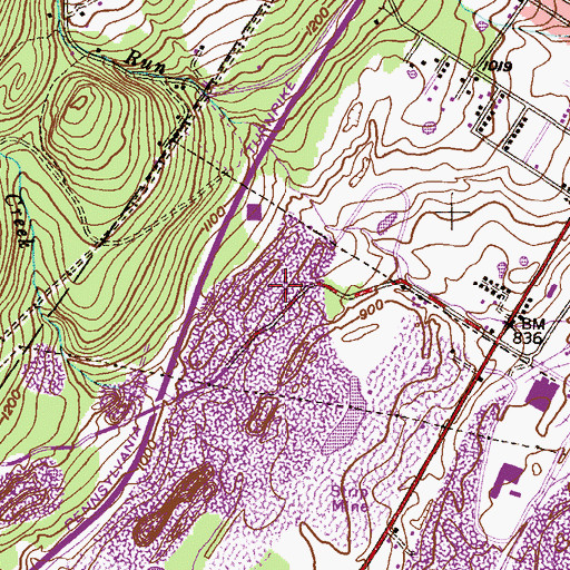 Topographic Map of Anthracite Park, PA