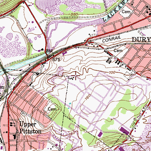 Topographic Map of Barnum Shaft Number 2 (historical), PA
