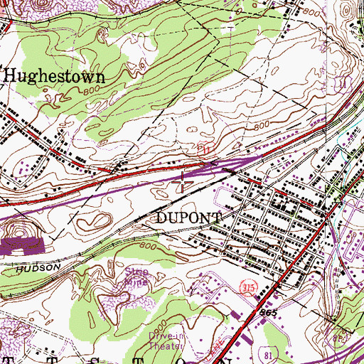 Topographic Map of Heidelberg Shaft (historical), PA