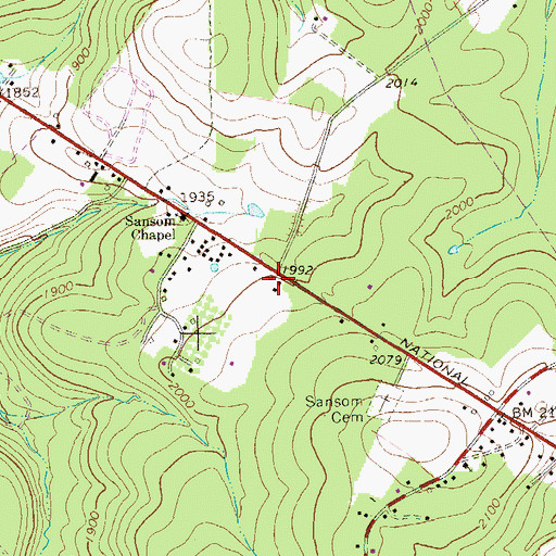 Topographic Map of Schaffer School (historical), PA