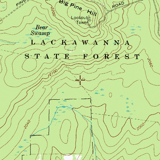 Topographic Map of Refuge Trail, PA