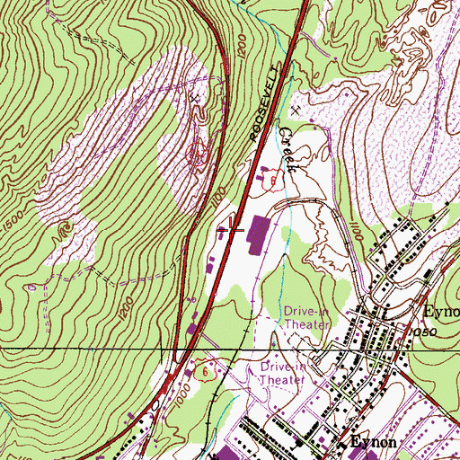Topographic Map of Romar Plaza, PA