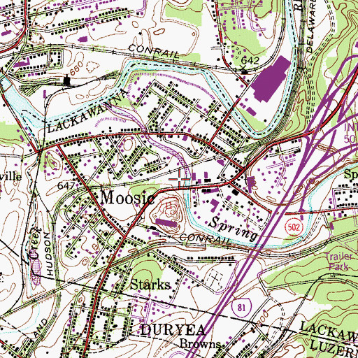 Topographic Map of Powder Mill Shaft (historical), PA