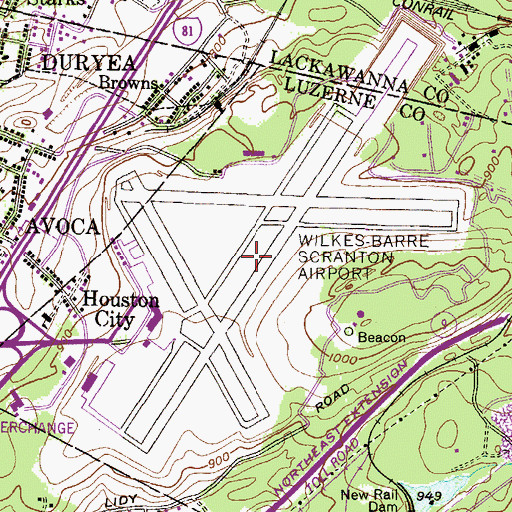 Topographic Map of Katydid Colliery (historical), PA