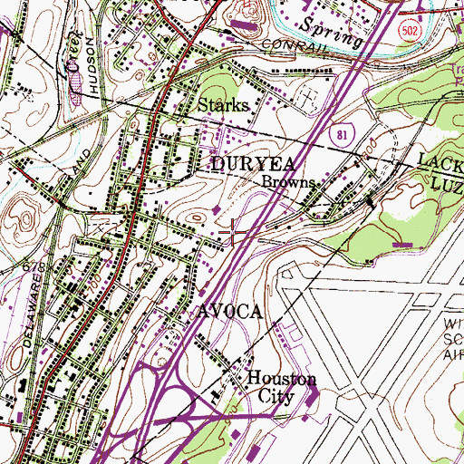 Topographic Map of Brown Breaker (historical), PA