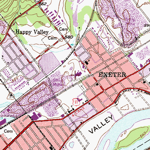 Topographic Map of Schooley Breaker (historical), PA