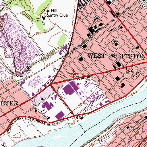 Topographic Map of Niagara Shaft (historical), PA