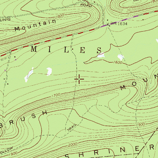 Topographic Map of Oley Camp Trail, PA