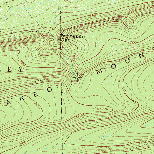 Topographic Map of Chestnut Flat Trail, PA