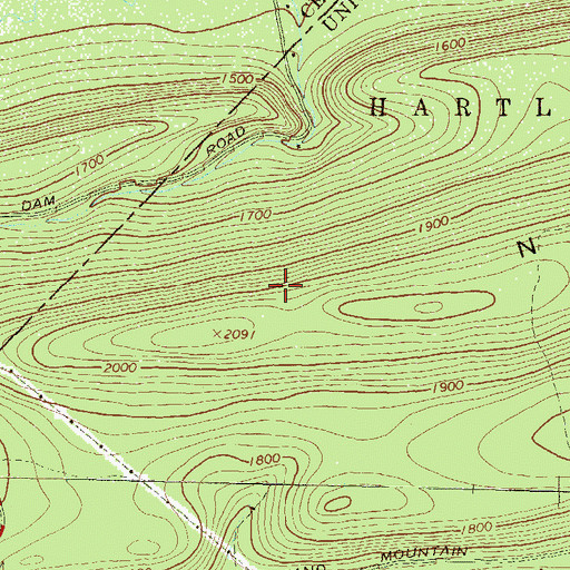 Topographic Map of Rocky Corner Trail, PA