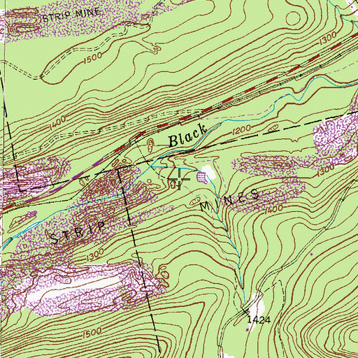 Topographic Map of Tomhicken Shaft Number Four, PA