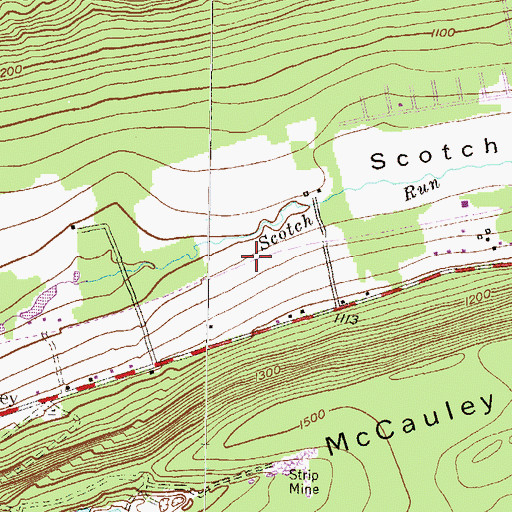 Topographic Map of Scotch Valley Station, PA