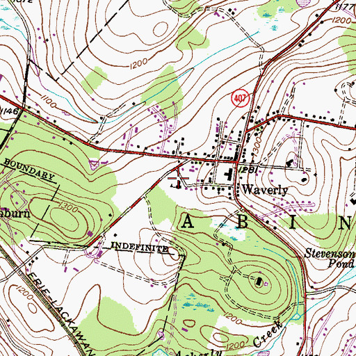 Topographic Map of Waverly Elementary School, PA