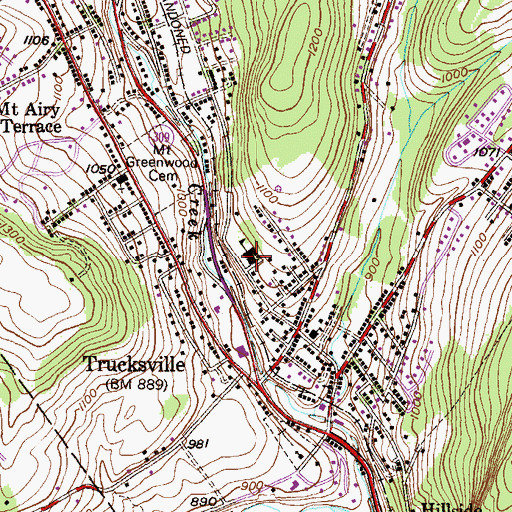 Topographic Map of Westmoreland Elementary School, PA