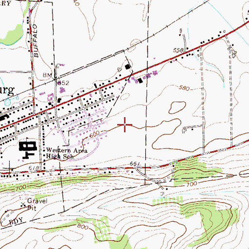 Topographic Map of Mifflinburg Elementary School, PA