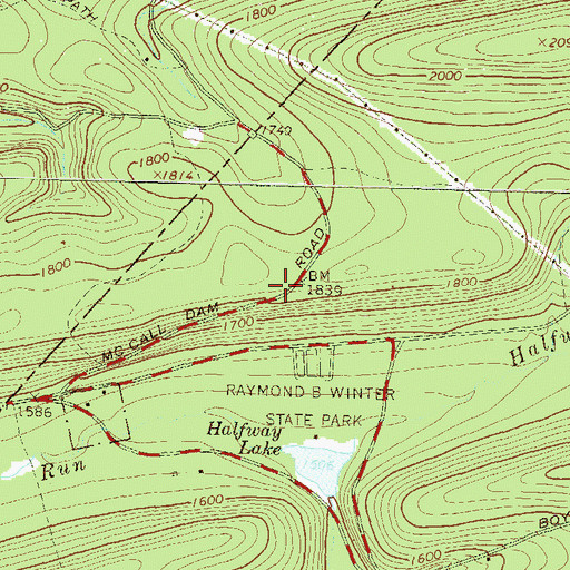 Topographic Map of Park Overlook, PA