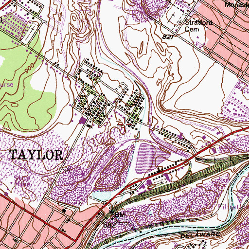 Topographic Map of Holden Shaft, PA