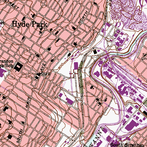 Topographic Map of Oxford Shaft, PA