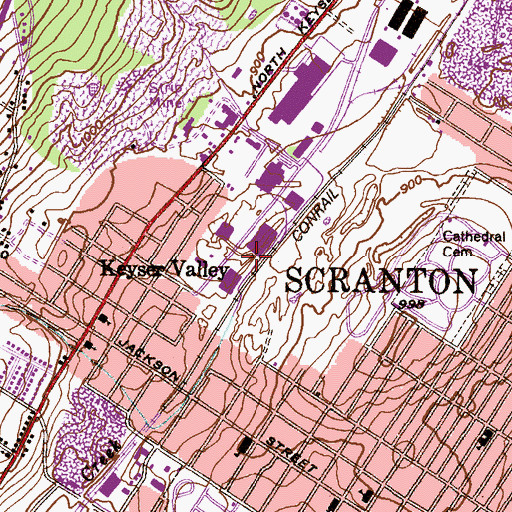 Topographic Map of Capouse Shaft, PA