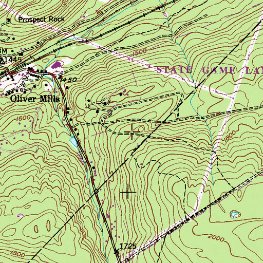 Topographic Map of State Game Lands Number 292, PA