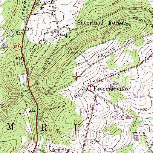 Topographic Map of Nolde Dam, PA