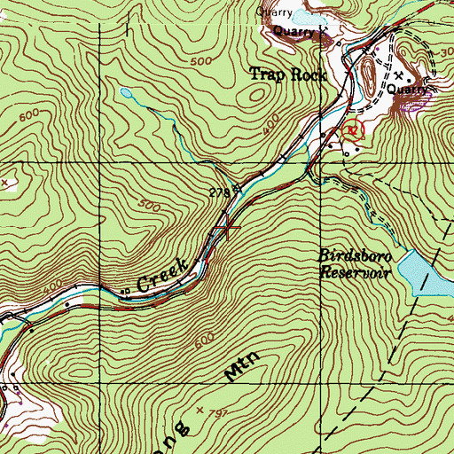 Topographic Map of Hampton Dam, PA