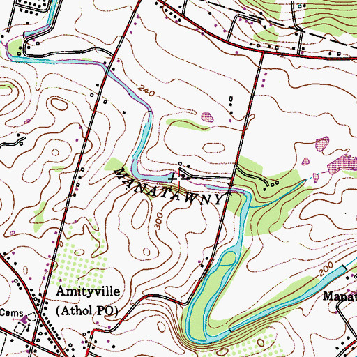 Topographic Map of Weidner Dam, PA