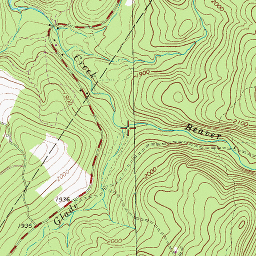 Topographic Map of Noahs Glade, PA
