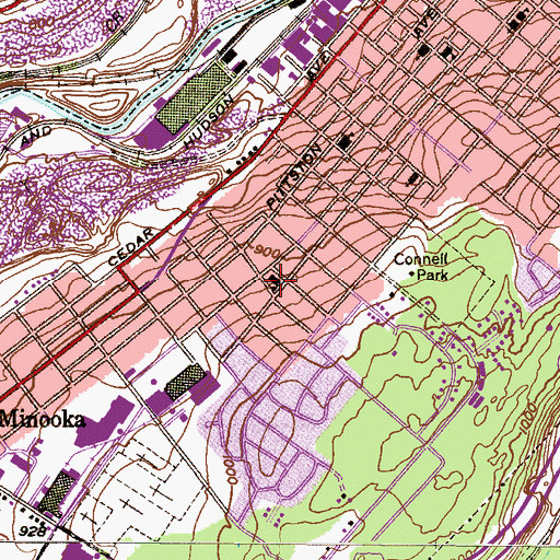 Topographic Map of Kennedy Elementary School, PA