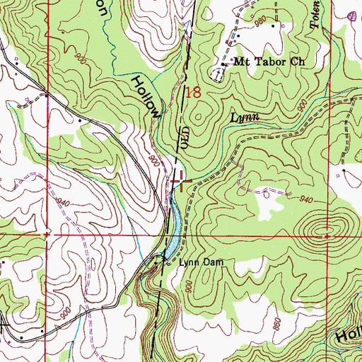 Topographic Map of Kid Creek, AL