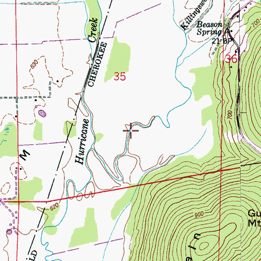 Topographic Map of Killingsworth Cove, AL