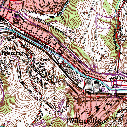 Topographic Map of Fort Perry Station, PA