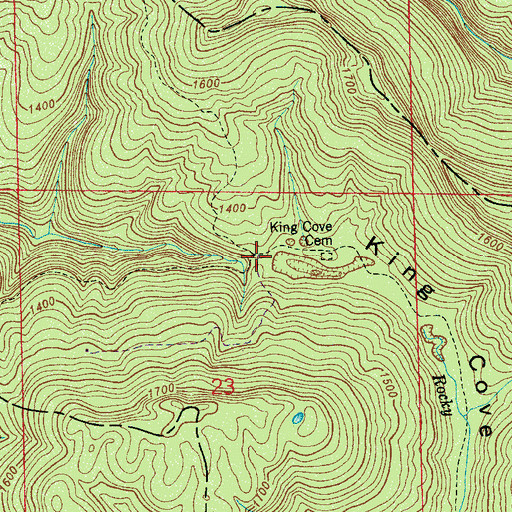 Topographic Map of King Cove, AL